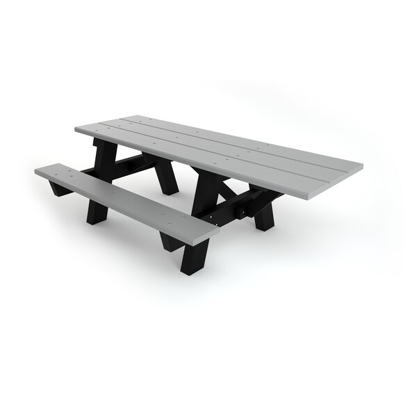 Gray 6' ADA A-Frame Table with Black Frame
